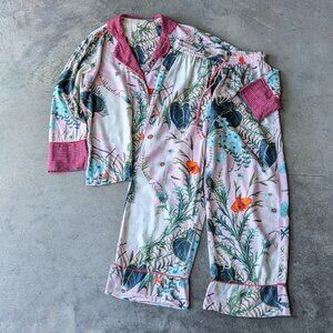 Kelly Louise Judd For Anthropologie Botanical Flannel Pajamas Set small